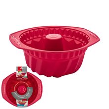 FORMA PARA BOLO DE SILICONE VERMELHA