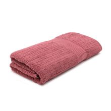 TOALHA DE BANHO FIO PENTEADO CANELADO ROSA ESCURO 70X140CM