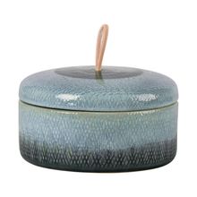 Pote Em Ceramica Preto E Cinza D16cm X 9cm