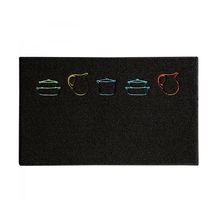 TAPETE BROWNIE 50X80CM PRETO VIZAPI