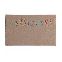 Tapete de Cozinha Sufle 50x80cm Taupe Vizapi