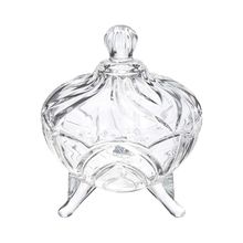 Bomboniere Decorativo Com Pé E Tampa Cristal Fruit Lyor