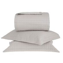 Kit Colcha King Cetim 270 Fios Buddemeyer Bud Vision New Colors II 100% Algodão Penteado Bege 3 peças