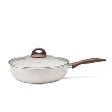 Panela Wok com Tampa Ceramic Life Smart Plus 28cm Indução Vanilla Brinox