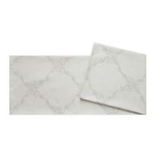 Toalha de Mesa Panama Damask Off White 180x320cm Retangular