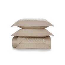 Colcha Super King Trussardi 2 Porta Travesseiros 300 Fios Cetim Spiazzo Nocciola