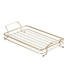 Bandeja Aramada Dourado Fosco 48x25cm Arthi