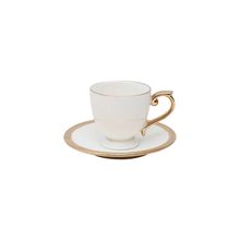 Jogo 6 Xícaras De Chá De Porcelana Com Pires Paddy 200ml  Wolff