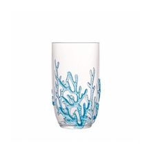 Conjunto 6 Copos Altos de Acrílico Coral Azul 650ml Wolff