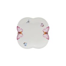 Pratos para Sobremesa de Porcelana Borboletas 19cm 6 Peças