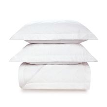 Jogo de Colcha Casal 270 Fios Cetim 2,20m x  2,55m 100% Algodão Domos Branco Karsten