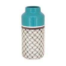 Vaso de Cerâmica Clemence Azul 33cm x 15cm x 15cm