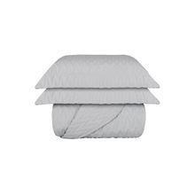 Kit Colcha Matelasse Zig King Prata 200 Fios 2,40mx2,50m Naturalle