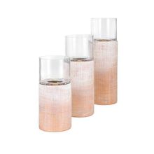 Kit de 3 Porta Vela Cerâmica Lyla Arya 24cm x 30cm x 35cm Demelo