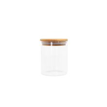 Pote De Mantimentos Circular De 400ML Com Tampa De Bambu Oikos