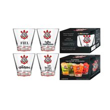Kit Caipirinha 4 Copos 350Ml York Corinthians