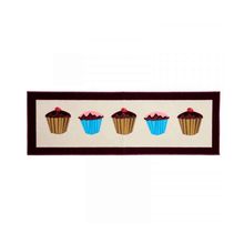 Tapete de Cozinha Vizapi Cupcake 40x120 cm Multicolorido