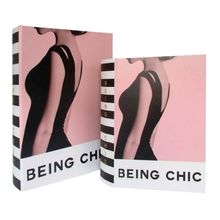 Conjunto De Caixas Livro Being Chic 2 Peças
