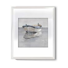Quadro Barco 9626 Com Moldura Branca 103x83cm