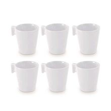 Xícara De Café Cerâmica White 80ml 6 Peças Mimo Style