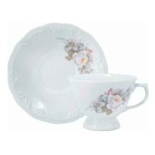 Jogo de 6 Xícaras de Café Eterna Com Pires Schmidt