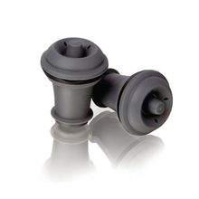 ROLHAS VACU VIN DE PLÁSTICO PRETO 2 PEÇAS Ø3CM