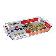 TRAVESSA REFRATÁRIA RETANGULAR VIDRO 35X24CM BORMIOLI FORNOVERR