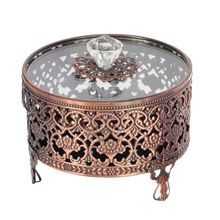 PORTA JÓIAS DE METAL COBRE TAMANHO M