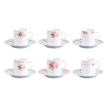 CONJUNTO COM 6 XÍCARAS DE CAFÉ ROSES