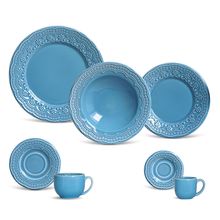Aparelho De Jantar Azul Madeleine 42 Peças