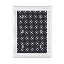 Porta Chaves Poá Branco 6 Ganchos 30x40cm