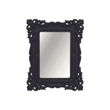 Espelho Retangular Arabesco Preto 32x26cm