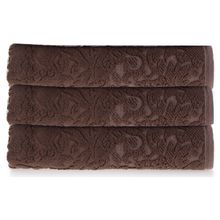 TOALHA DE ROSTO SOFTMAX ORNELA CHOCOLATE COM BARRA BRANCA