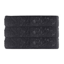 TOALHA DE BANHO SOFTMAX ORNELA CARBONO COM BARRA BRANCA