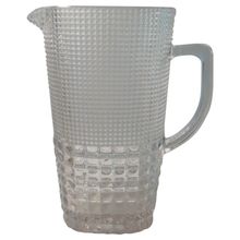 Jarra De Vidro Quadriculada Transparente 21cm