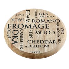 TÁBUA DE MADEIRA PARA QUEIJO 44,5CM DE DIÂMETRO