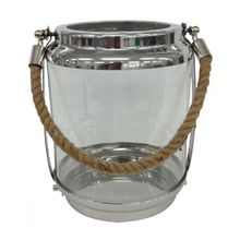 LANTERNA DECORATIVA POTE DE METAL 26X23CM