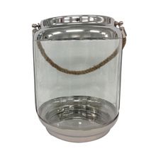 Lanterna Decorativa Pote De Metal 32x26cm