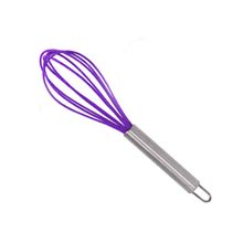 BATEDOR DE OVOS DE SILICONE E INOX ROXO