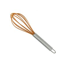 BATEDOR DE OVOS DE SILICONE E INOX LARANJA