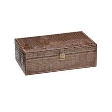 CAIXA DE COURO SINTÉTICO 35,5X20,5X11CM