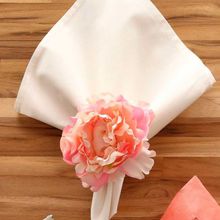 ARGOLA PARA GUARDANAPO PRIMAVERA PEONIA ROSA