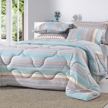 EDREDOM QUEEN HIGH LOW PREMIER MALHA COM VIÉS