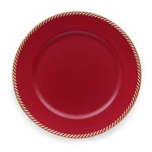 Sousplat Aeris Patina Vermelho