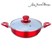 PANELA WOK ANA MARIA BRAGA VERMELHA 30CM COM REVESTIMENTO CERÂMICO