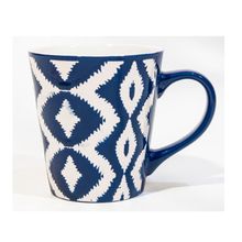 Caneca Ikat Branca E Azul