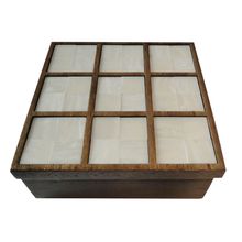 CAIXA QUADRADA LORENA DE MADEIRA