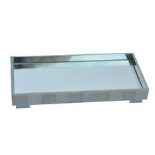 BANDEJA GIULI ESPELHADA DE ACRÍLICO BEGE