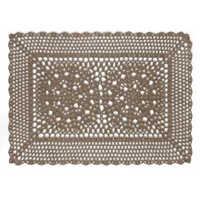 AMERICANO RETANGULAR CROCHÊ AMÊNDOA