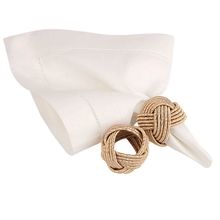 ARGOLAS PARA GUARDANAPO TRACCIA DOURADA 4 PEÇAS